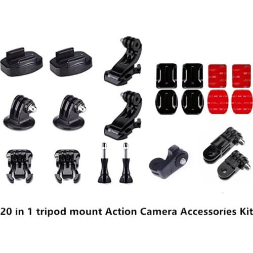 20 in 1 Accessories kit for ThiEYE i60e i60 T5 T5e V5 V5s AKASO V50 EK5000 EK7000 Foscam AC1080 SJCAM SJ7 GoXtreme Action camera