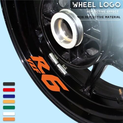 Motorcycle wheel tire stickers reflective strip decals personalized decorative stickers for YAMAHA YZF R6