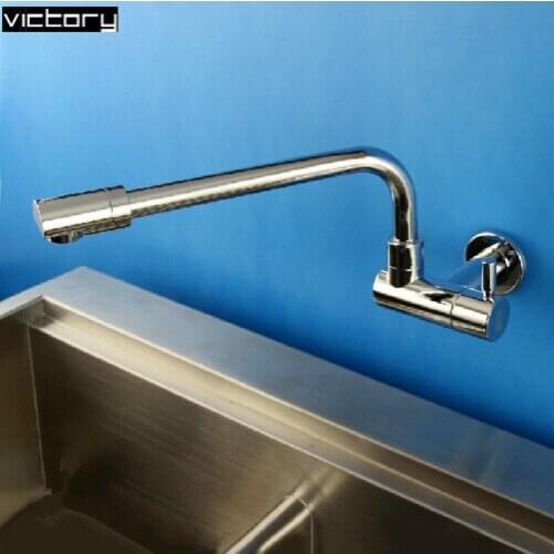 Wall kitchen sink faucet Copper wall mounted kitchen taps single cold sink tap single cold water tap Torneira de Cozinha
