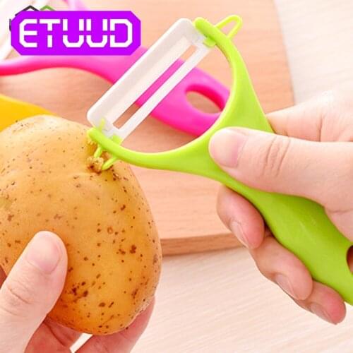 1pc Vegetable Fruit Potato Peeler Cutter Household Ceramic Gadget Peeling Portable Home Kitchen Tools Accessories Random Color
