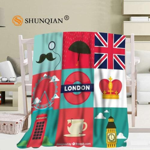 Custom London Big Ben Blanket Soft DIY Picture Decoration Bedroom Size 56x80Inch,50X60Inch,40X50Inch A7.10