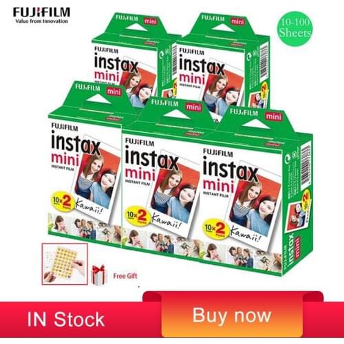 Original 10-100 sheets Fujifilm Instax mini 8 films white Edge 3 Inch for Instant Camera 7 9 25 50s 70 90 sp-1 sp-2 Photo paper