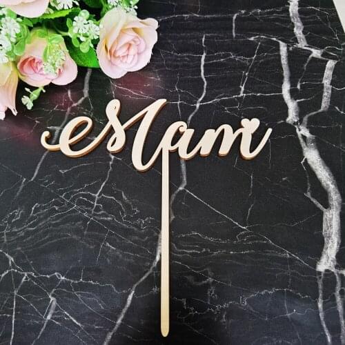 Personalized Name Cake Topper Custom Happy Birthday Wedding Acrylic Wood Cake Decoration Kids Birthday Party Supplies
