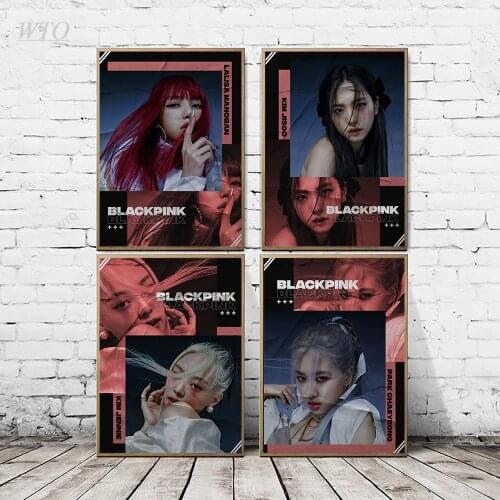 Beautiful Idol Girl Group Posters Canvas Painting Black Poster Pink Wall Decor Posters Wall Art Picture Room Decor Home Decor