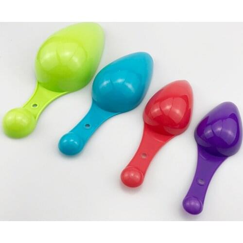 PP Plastic Measuring Tools 4Pcs/Set Kitchen Accessories Stackable Combination Portable DIY Baking Supplies Random Color