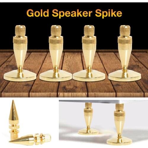 Speaker Stand Feet Foot Pad Premium Gold Speaker Spikes Box Spike Cone Floor Foot Nail Loudspeaker Accessories