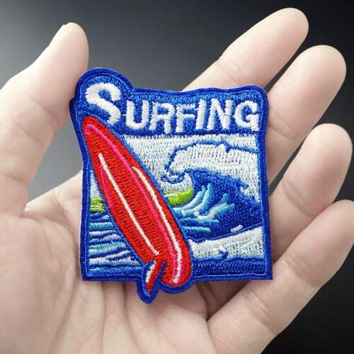 Surf Size:5.5x6.6cm Badges Patch Jeans Bag Hat Clothes Apparel Sewing Decoration Applique Bagde Patches Accessories