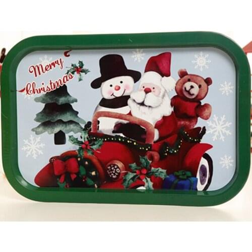 Christmas Iron Decor Plate 2020 Theme Fruit Serving Tray Wrought For Home Restaurant Banquet Xmas Table Decoration