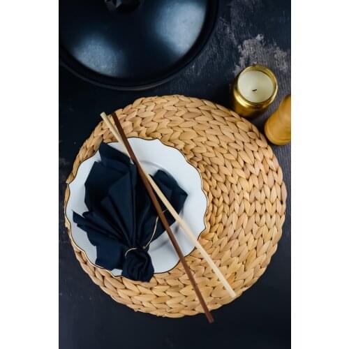 2lı Straw Braided American Service Supla-Round American service