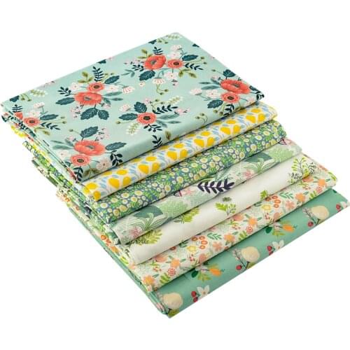 Booksew Flower Printed Pattern Quilting DIY Handicrafts Patchwork Twill Cloth 100% Cotton Fabrics for Sewing Home Textile
