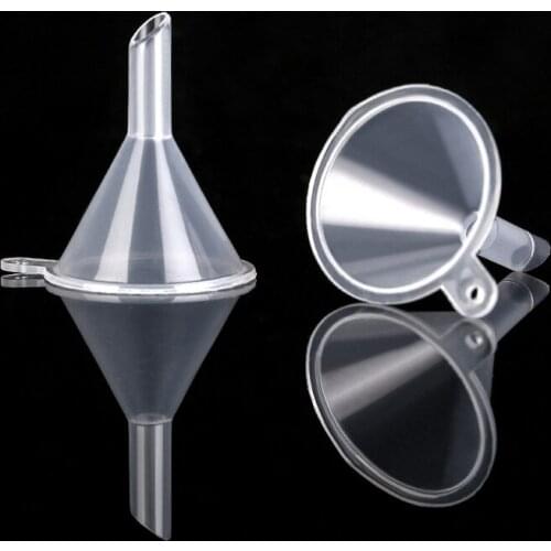 100pcs/lot High Quality Eco-Friendly mini plastic funnel,cosmetic tool,PP Perfume Diffuser Funnels,Tip Liquid Oil Funnels Vial