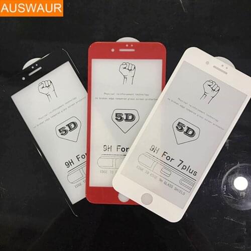 For iphone 7 Plus 5D Edge Full Screen Coverage Protector Ultra-thin 0.3mm Tempered Glass Protective Film For iphone 6 6s plus
