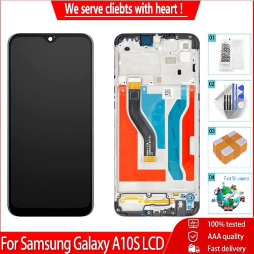 6.2" AAA quality For Samsung Galaxy A10S A107 LCD Display With Touch Screen Digitizer Assembly With Frame Replacement Parts