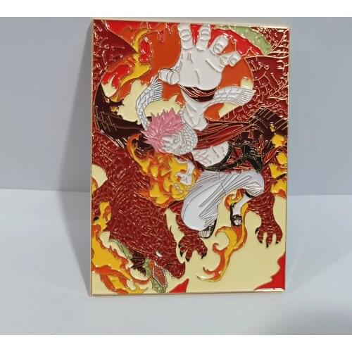 CoSmile Anime FAIRY TAIL Pins Etherious • Natsu • Dragneel Figure Metal Badge Brooch Pin Bag Decor Cosplay Props Limited Gifts