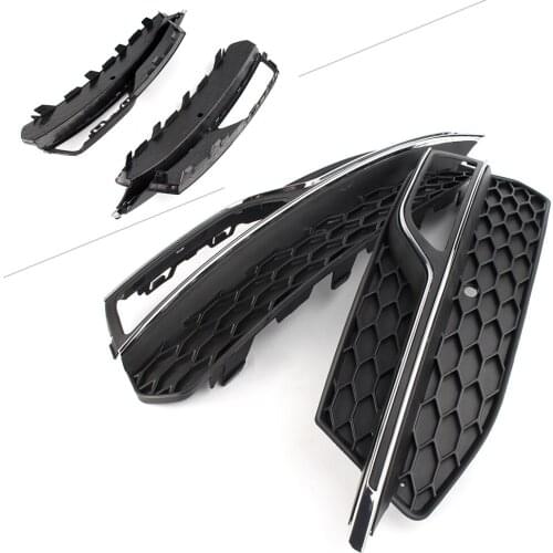 1Pair Car ABS Front Bumper Fog Light Lamp Bezel Grille For Audi A3 8V S-Line 2013 2014 2015 2016 2017 8V3807681Q 8V3807681G