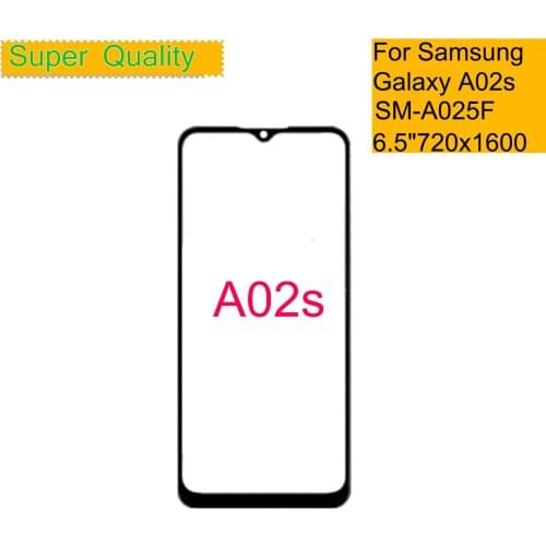 10Pcs/Lot For Samsung Galaxy A02S Touch Screen Front Glass Panel LCD Outer Display Lens A02s A025 Front Glass With OCA Glue