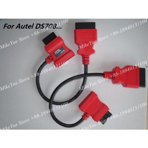100% Original for Autel DS708 for Mitsubishi Hyundai -12+16 OBD II Cable Connector OBDII
