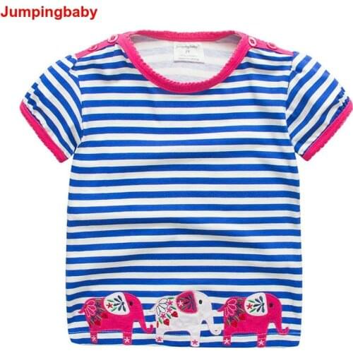 2019 Girls T shirt Kids Clothes Dinosaus Camiseta Tshirt Summer Tops Baby Girl Costume Vetement Enfant Fille T-shirts Koszulka