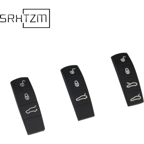3/4 Silicone Rubber Key Button Pad Car Key Button Pad Replacement For Porsche Cayenne Macan 911 Boxster Cayman Panamera