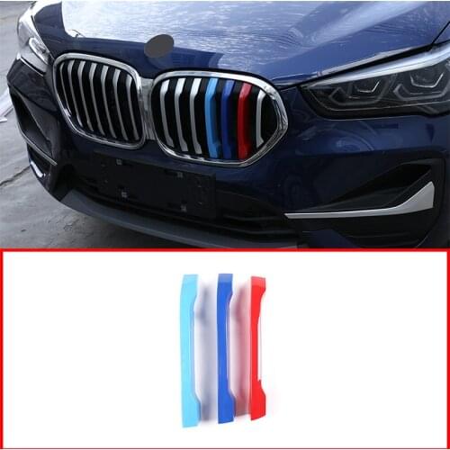 For BMW X1 F48 2019-2020 Year ABS Car Front Grill Colourful Decoration Trim Accessories 3pcs