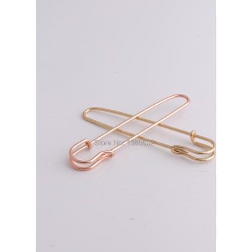 5pcs 85*15mm rose gold color/gold color large safety pins brooch pins
