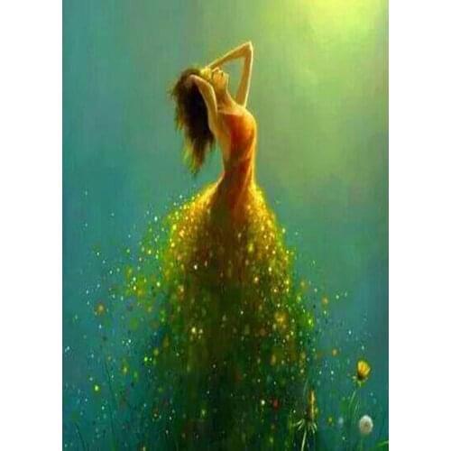 5D Diamond Painting Full Square/round Diamond Embroidery Abstract ballet dancer girl Cross Stitch Diamond Mosaic Picture WG1203