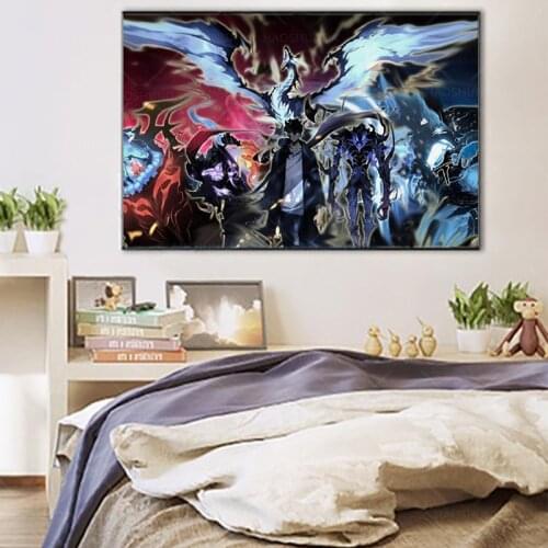 Solo Leveling Poster and print Decorative Painting Canvas Wall Art Living Room Posters Bedroom Painting frame