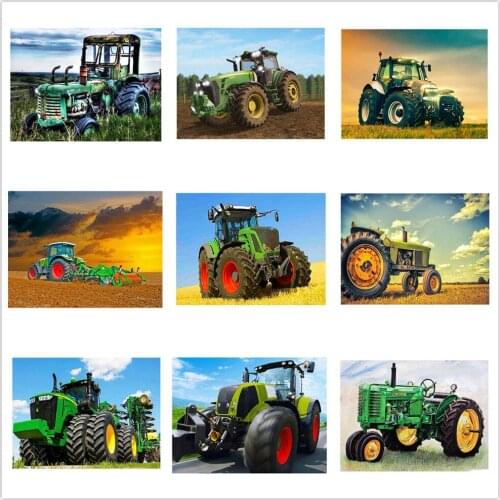 Kexinzu Diamond Painting Full Square/Round Diamond "Truck car farm" Pattern Embroidery Cross Stitch 5D Rhinestone Painting