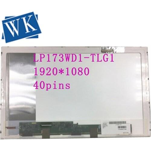 Free Shipping LP173WD1 TLG1 N173O6-L02 LTN173KT02 B173RW01 V.3 B173RW01 V.4 LTN173KT01 Laptop Lcd Screen Pancel LVDS 40pin