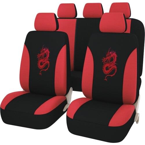 Car Seat Covers with Dragon Pattern Detail Styling Breathable Car Seat Protector Car Interior Universal Fit for Cars Durable