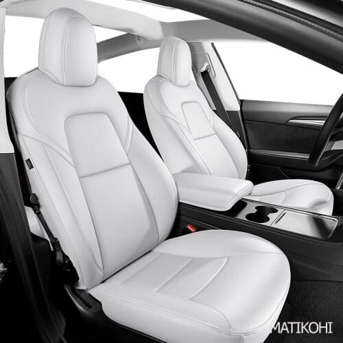 MATIKOHI custom leather car seat cover for 2018 2019 2020 2021 2020 Tesla Model 3 Automobiles Seat Covers car seats auto style