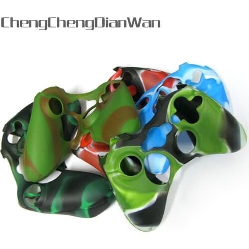 ChengChengDianWan multi-colors Camouflage Silicone Skin Cover Handle Case controller case for Xbox360 Controller 3pcs/lot