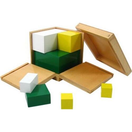 Wooden Montessori Math Matique Power Of 2 Cube Preschool Educational Learning Toys For Kids Juguetes Montessori E1664H