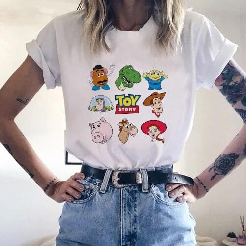 Toy Story Cowboy Woody And His Good Friends Printing Female T-shirt Streetwear Cute Pop Harajuku Hipster Unisex T shirt