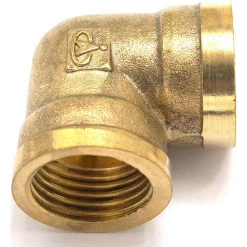 Brass ELbow Pipe fitting Connector Coupler 90 Deg 1/2" BSP Female to 1/2" BSP Female Thread for water fuel