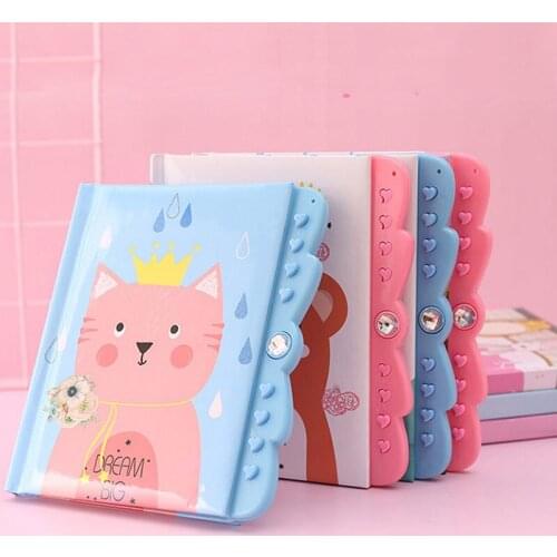 1PCS Cute Cartoon Password Notebook Agenda Kawaii Student Diary Promotion Note Book Planner Notepad Office School Supplies