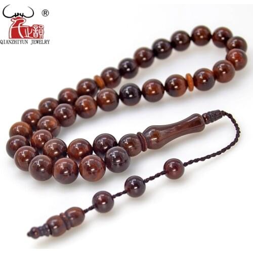 MSL026 Natural Wood Cook Tasbih Mans Misbaha prayer beads 33 beads 2 SIZE Rosary
