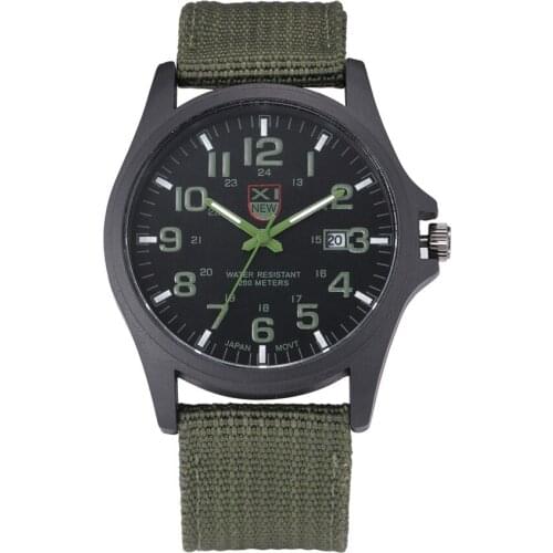 Male Brand Army Watches Mens Fashion Nylon Band Date Military Sports Gifts Quartz Wristwatches Black Relogios Masculinos 2020