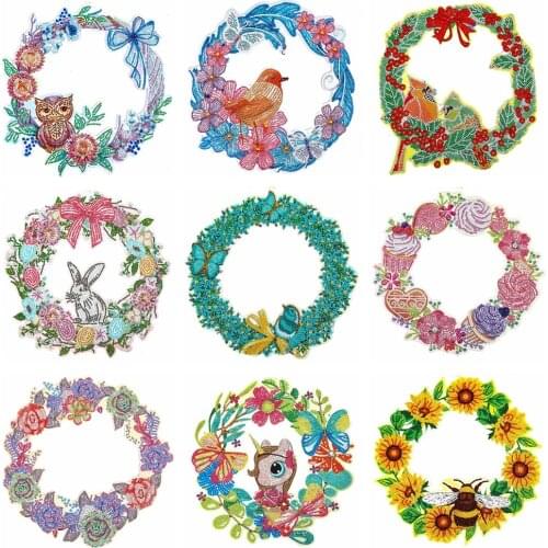 New DIY Diamond Painting Wreath Kit for Door Home Wall Decoration Special Shaped Drill Diamond Embroidery Kit Cross Stitch