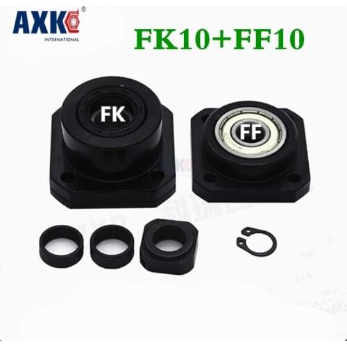 FK10 FF10 Set : 1 pc of FK10 and 1 pc FF10 for SFU1204 Ball Screw End Support CNC parts FK/FF10