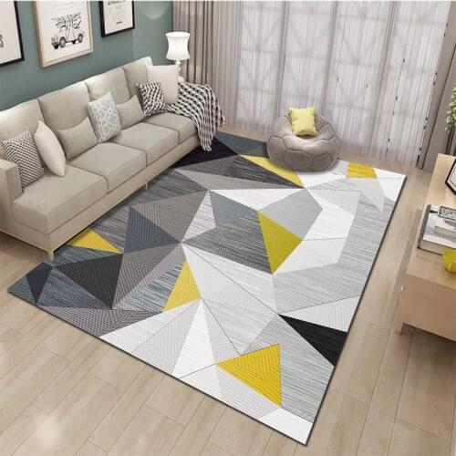 Nordic Geometric Carpet Living Room Home Rug Bedroom Decoration Sofa Coffee Table Floor Mat Study Room Rugs Kitchen Door Mat