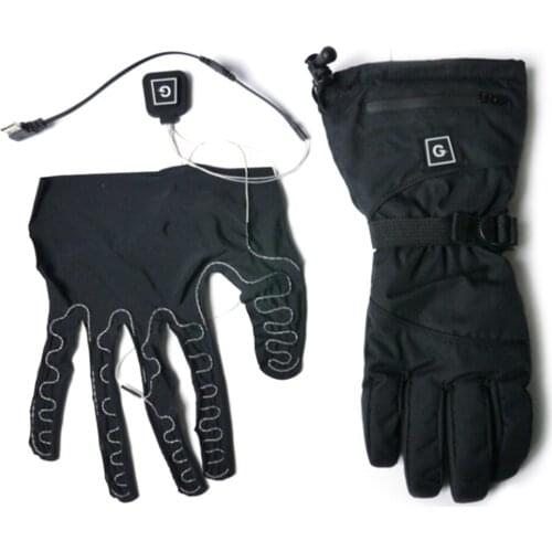 Five-finger Gloves Heating Pads Lithium Battery Adjusting Heating Pad Powered Three-gear Temperature