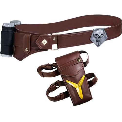 COSTHEME Overwatch Ashe Belt and Thigh Pack, Officially Licensed, Cosplay Accessories Game Anime Props for Women/Teens Brown