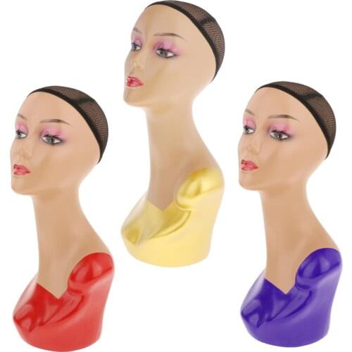 Professional Female Mannequin Head Shoulder Body Display Stand Sturdy Manikin Female Clinical Display Stand Full Makeup