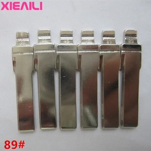 XIEAILI 50Pcs/lot For 89# Metal Blank Uncut Flip KD Remote Key Blade For Audi A6L S219