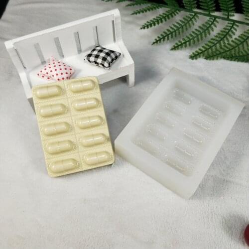 QT0266 PRZY Medicine Soap Molds Silicone Mold Capsule Soap Mold Gypsum Chocolate Candle Molds Soap Mould Clay Resin Eco-friendly