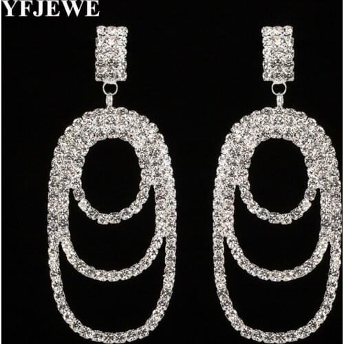 YFJEWE Luxury Long Drop Earrings Square Dangle Earring Jewelry For Wedding Engagement Bridal Wedding Accessories Earrings E301
