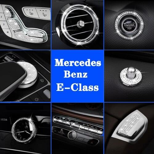 Clock Ring Seat Adjust Button Cover Air Outlet Cover Trim Diamond Interior Accessories For Mercedes Benz E Class w213