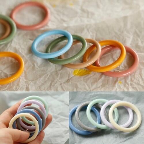 Cute circles are multi-color collection! Joker resin circle earrings earrings DIY handmade jewelry accessories