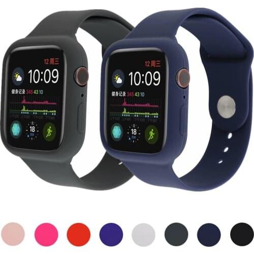 NEW Soft Silicone Replacement Sport Band For Apple Watch Series 1/2/3/4 42mm 38mm Wrist Bracelet Strap For iWatch Case 40mm 44mm